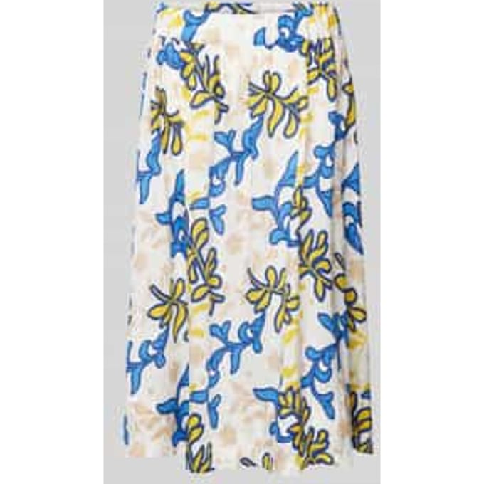 Linnen rok met all-over print, model 'Washer!'