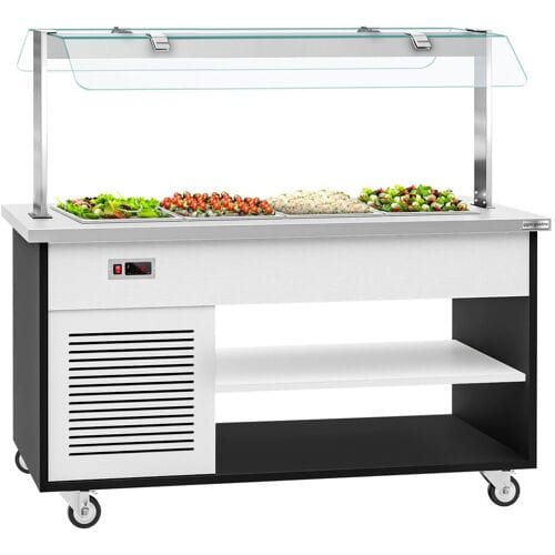 GGM Gastro Buffetwagen koud DANZIG - 1600mm - voor 4x GN 1/1 zilver