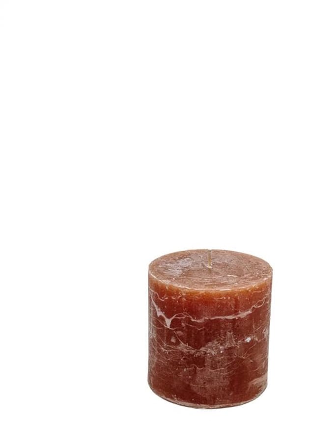 Stompkaars - stompkaars | cognac | ø10x10 cm - cognac - ø10x10x doos van 6 stuks