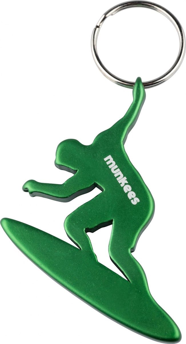 Munkees Flesopener Surfer Groen Staal 5,4 Cm