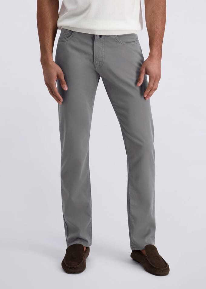 pierre cardin 5-pocket broek Lyon in Regular Fit