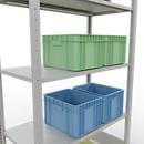 Legbordstelling MULTIplus150  - 5 legborden - L 2000 x B 500 x H 2000 mm - draagvermogen 150 kg - lichtgrijs RAL 7035
