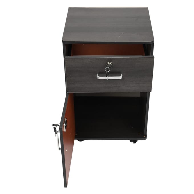 Mobiele Archiefkast Meerdere Laden Stevige Onder Bureau Rollende Archiefkast met Sloten Wielen voor black