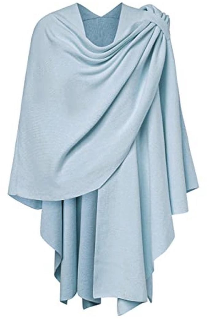 Dames Kruid Front Sjaal Wraps Elegant Poncho's Gebreide Cape Vest voor Avondjurk
