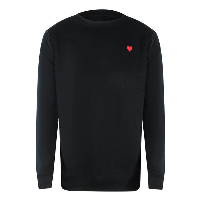 Love Moschino Sweatshirt met klein logo voor heren (Zwart)