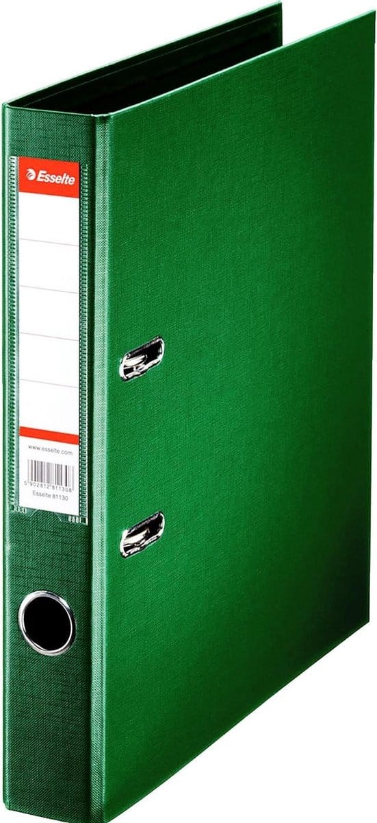 Esselte Standaard ordner groen - A4 - 50 mm - zonder randbeschermers