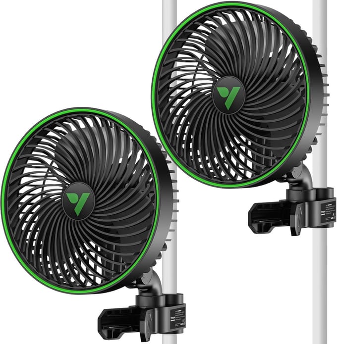 Ventilator Hangend- Clip-on Ventilator - Set van 2 - 2 Stuks - Smart App - Airco