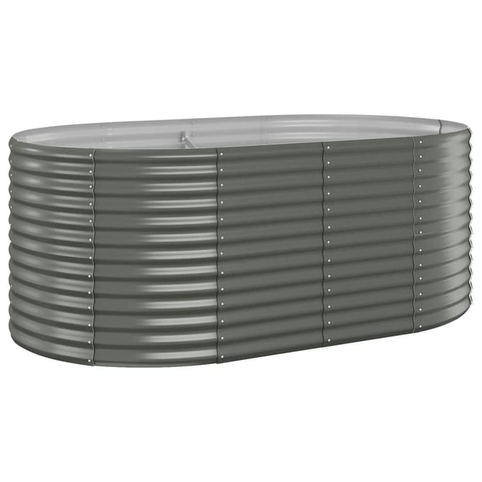 vidaXL - Plantenbak - 175x100x68 - cm - gegalvaniseerd - staal - grijs