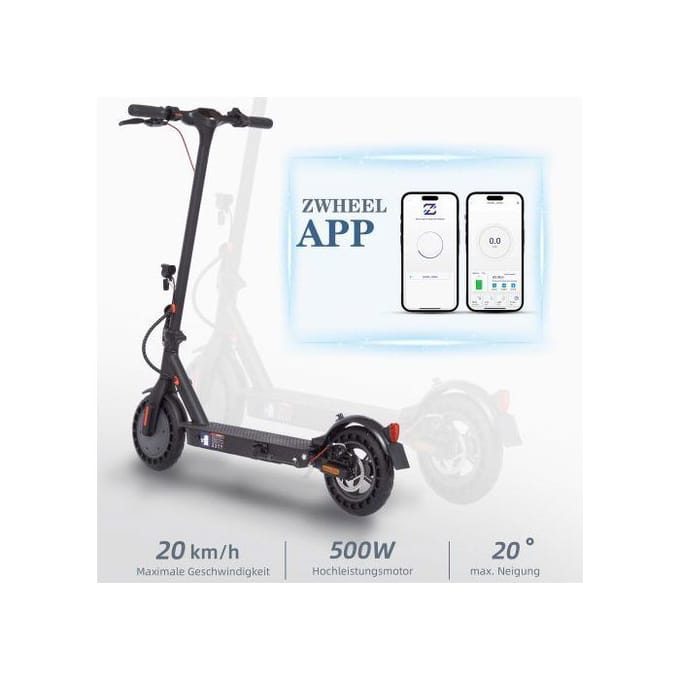 Elektrische step voor kinderen - Leawin - 500W motor - Actieradius 35-45 KM - Max. 20KM/H - zwart
