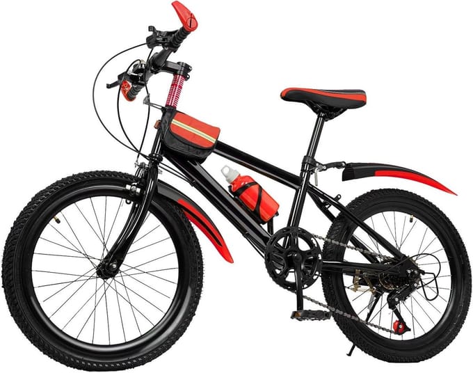 Kinderfiets - Meisjesfiets - Buiten spelen - In hoogte verstelbaar - 20 inch - Rood
