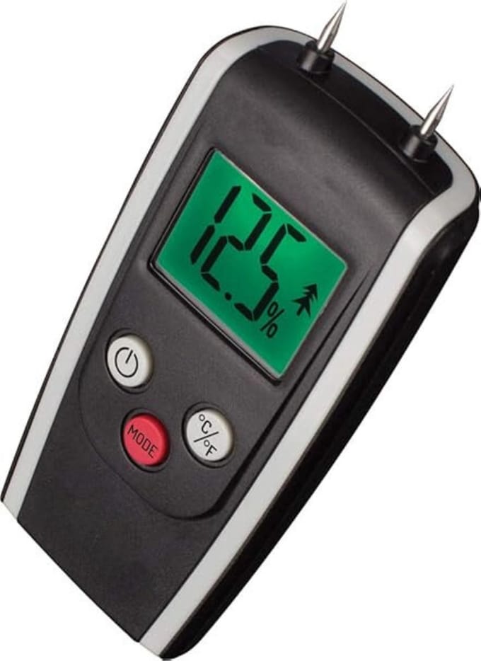 DD® Vochtmeter Hout - Vochtigheidsmeter - Hygrometer - 5x2x11cm - Zwart