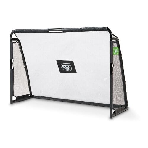 EXIT Maestro Voetbaldoel 180x120cm Inclusief Gatendoek - Voetbal Goal voor Kinderen - Met Grondankers - Zwart