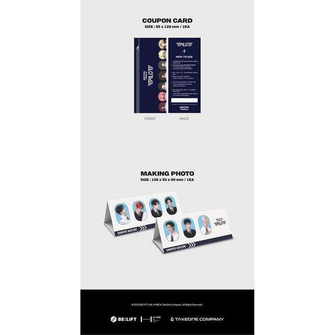 ENHYPEN - [WERELD COUPON KAART COLLECTIE] PILOT BASIC ver. black