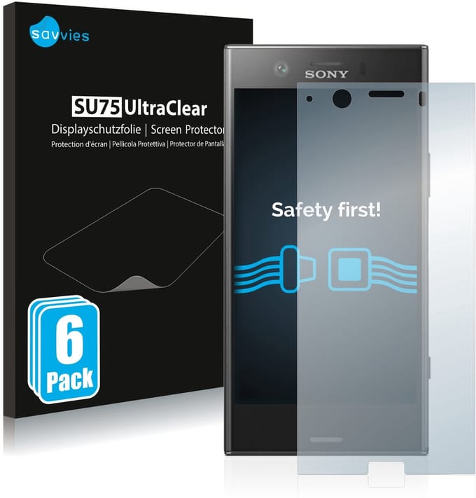 Savvies - Screenprotector voor Sony Xperia XZ1 Compact - Folie Beschermfolie transparant 6 Stuks