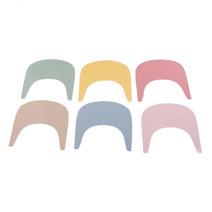 6 stuks Siliconen Placemats Eetstoel Placemats Schoon en Hygiënisch Eetmatten voor Peuters voor Eetstoel beige