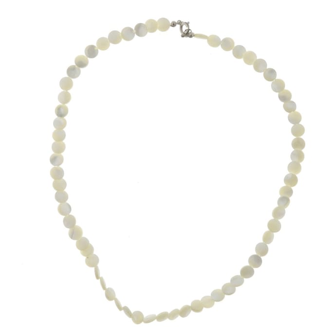 Behave - Ketting dames wit crème - Schelp - Korte ketting - 45 cm