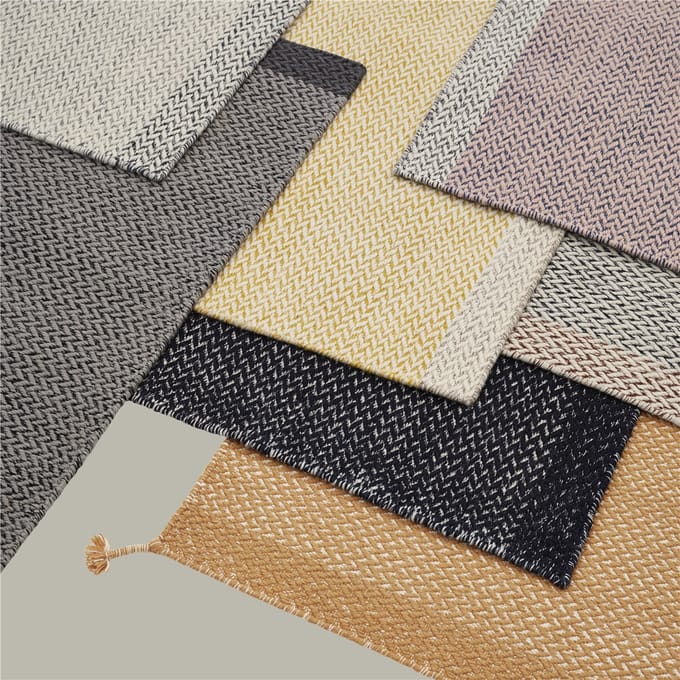 Muuto Ply vloerkleed - zwart-wit - 80 x 200 cm