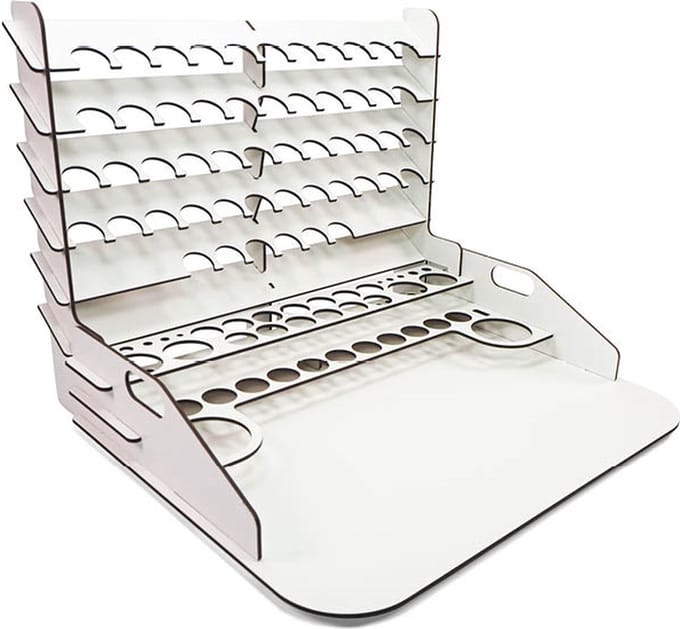 Vallejo Modelbouwdecoratie - 26012 Paint display + Work station - Vertical Storage - 40x30cm Verfrek