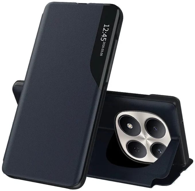 Hoesje geschikt voor Xiaomi Redmi Note 15 Pro 5G - Techsuit eFold Book Case - Donkerblauw