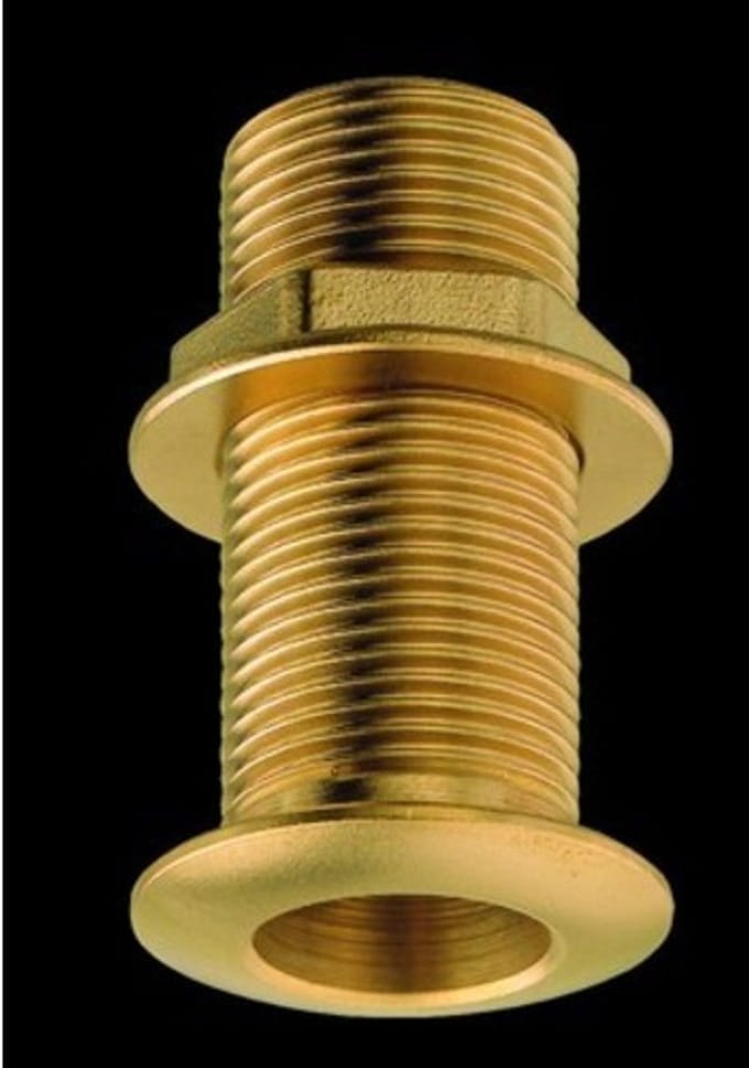 PLASTIMO 'OVERALL 65MM MESSING 1/2' HULL OUTLET'
