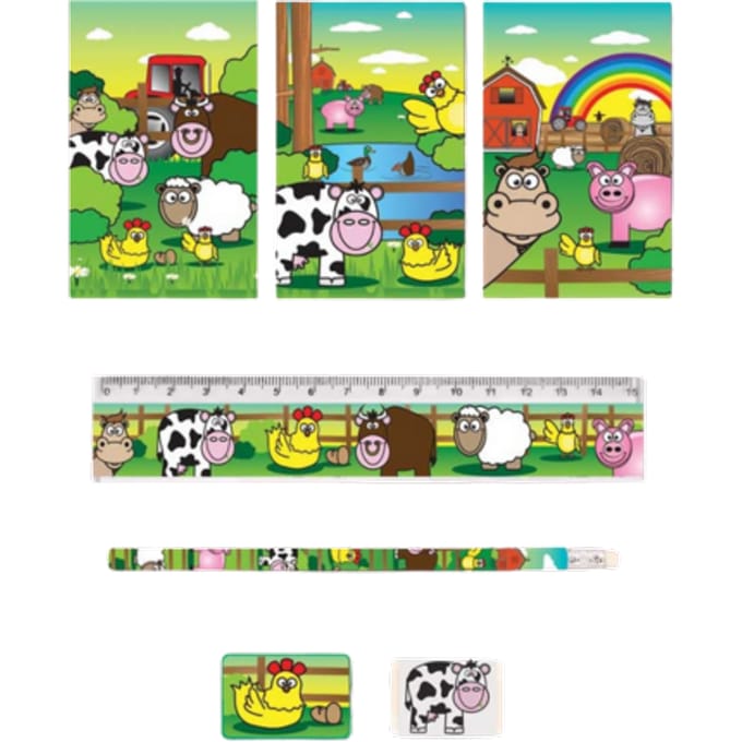 Fun Stationery Farm Animals Stationery Set – 5 st
