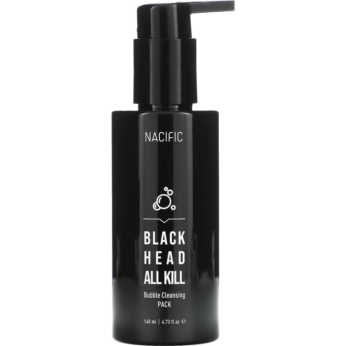 Nacific, Blackhead All Kill, Masque Nettoyant Moussant, 4,73 fl oz (140ml) black