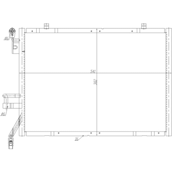 Condensator, airconditioning NRF 350483