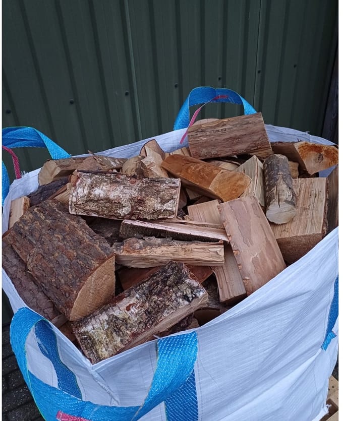 Haardhout mix, Eik, Berk, Els | 3 mini pallets 0,3 kuub strak gestapeld