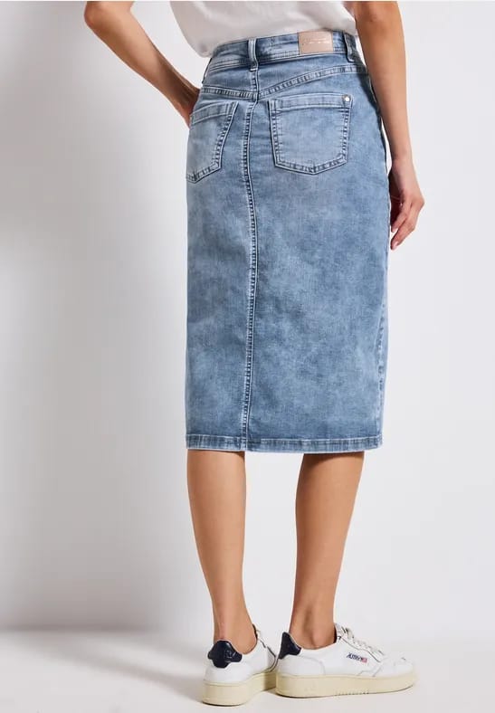 Denim rok met split