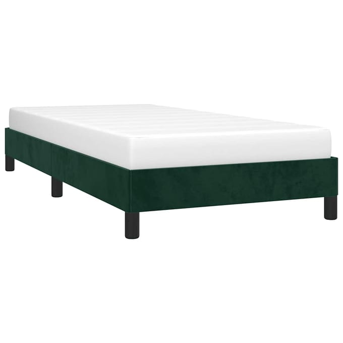 vidaXL - Bedframe - zonder - matras - 90x190 - cm - fluweel - donkergroen