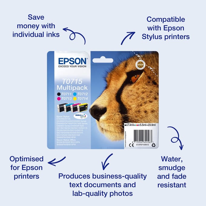 Epson T0711 - Inktcartrdige /  Zwart