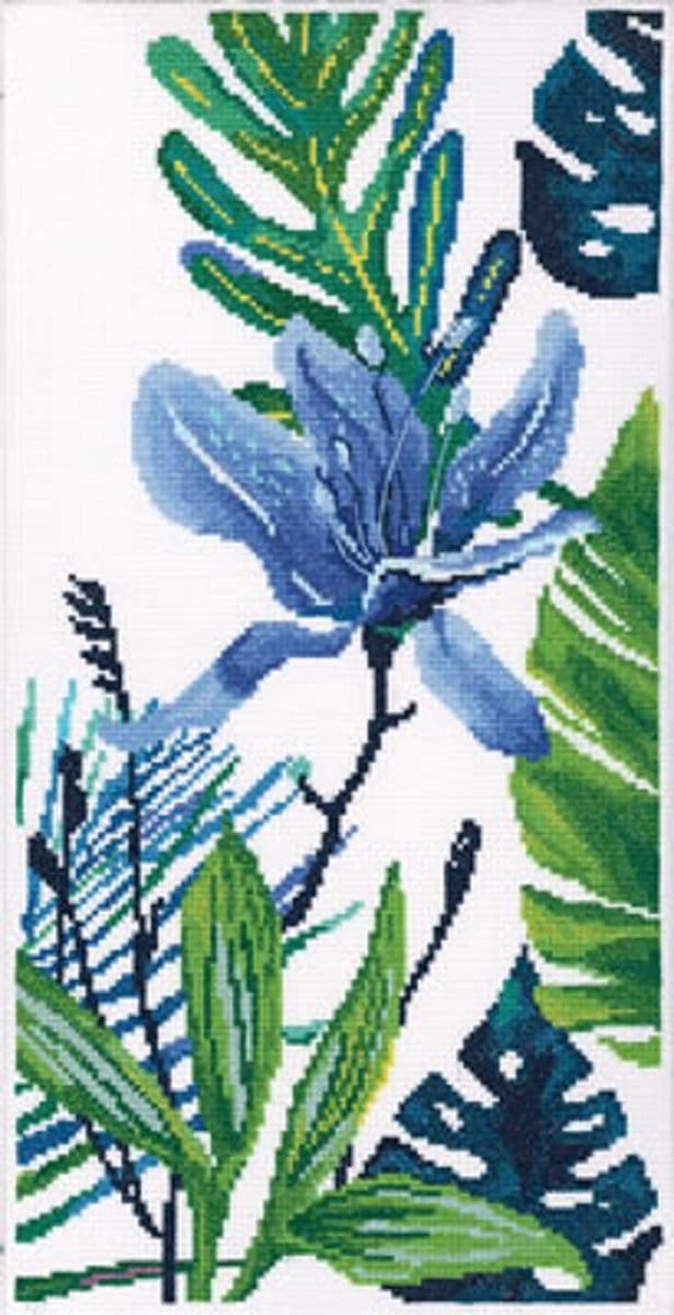 Borduurpakket Blue flower van rto M748
