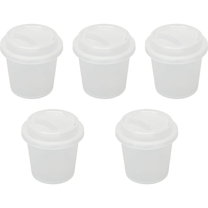 5 STUKS Make-up Ei Opbergdoos Beker Vorm Transparant Draagbaar Beauty Ei Spons Organizer voor Reizen white