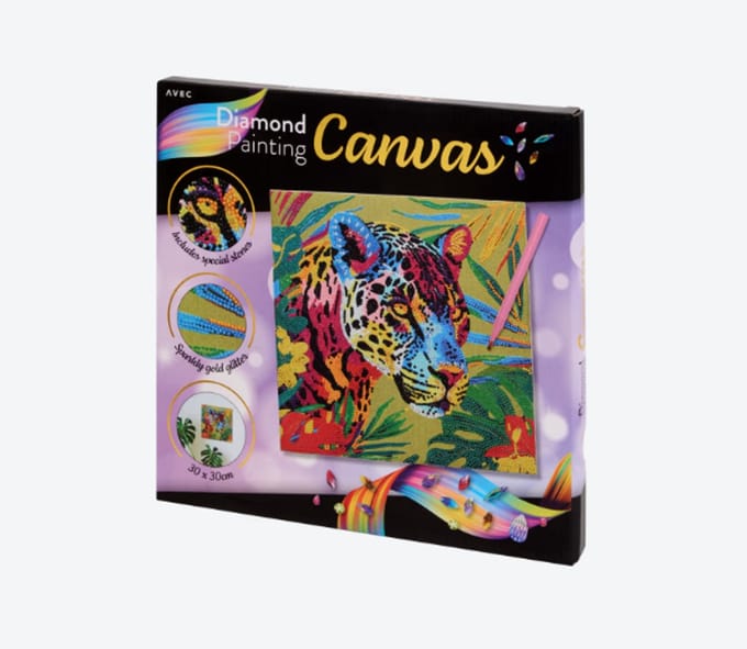 Avec Diamond Painting Canvas 30x30 cm – Glitterstroken & Speciale Stenen