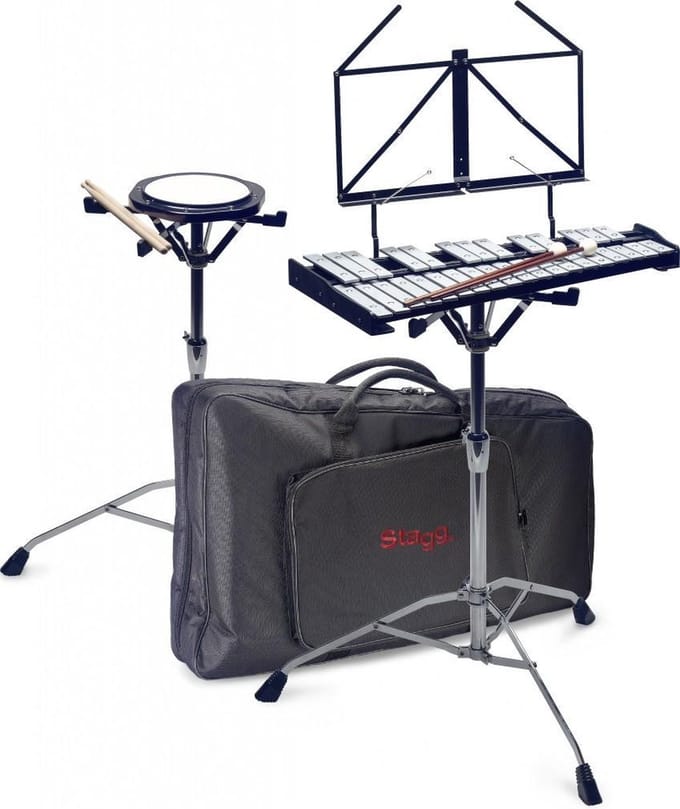 Stagg Bell-set 32 metallofoon + oefenpad + statieven en draagtas