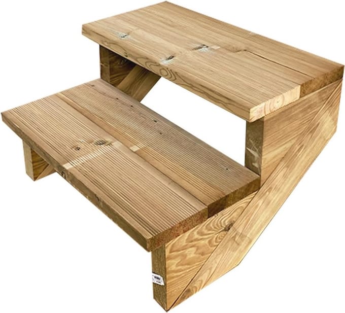 Houten Terrastrap 2 Treden - 37cm Hoogte, 60cm Breedte - Voor Buiten
