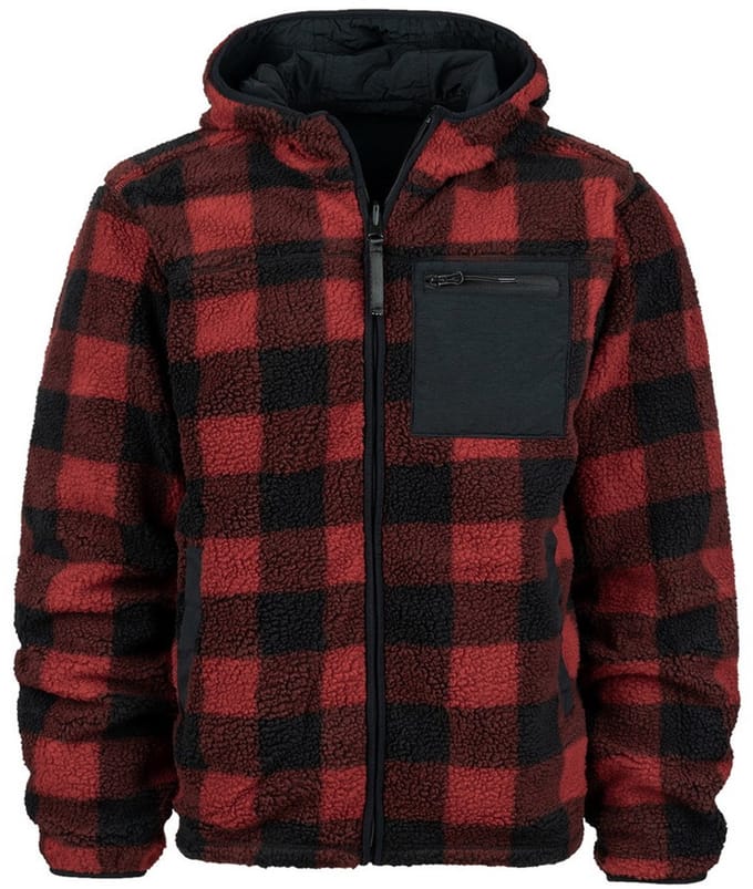 Fostex Reversible Houthakkers Sherpa Softshell Jas Zwart/Rood M