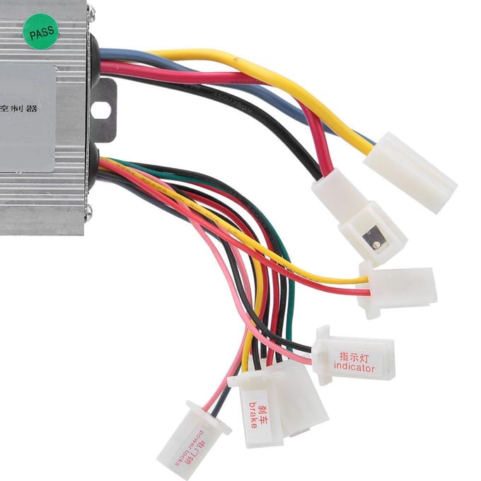 12V 500W Elektrische Borstelmotor Controller DC Motor Snelheidsregeling voor Elektrisch Voertuig Scooter white