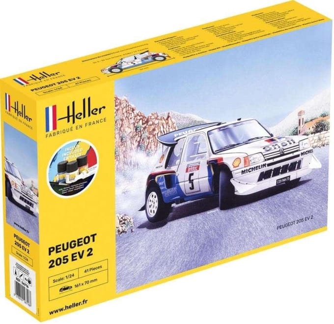 Heller Modelbouwpakket Militaire voertuigen - 56716 Peugot 205 EV 2 - Starter Kit Plastic - 1:24 - Modelbouw