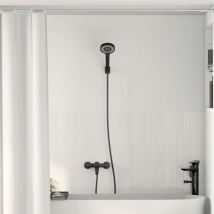 vidaXL - Douchkop - Set - Zwart - G - 1 - / - 2 - inches - Koper
