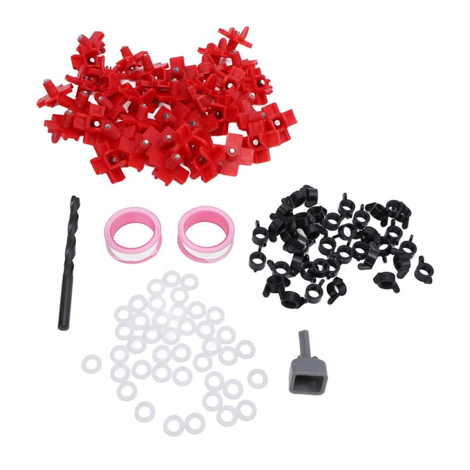 40 STUKS Kippendrinknippels Plastic Staal Automatische Pluimvee Drinknippel met Boorbit voor red