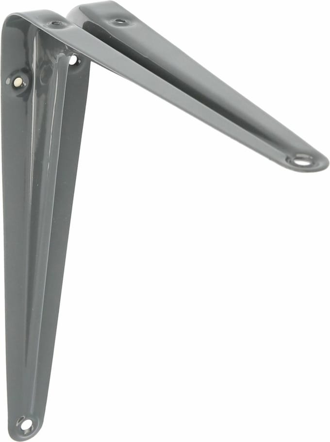 AMIG Plankdrager/planksteun van metaal - gelakt grijs - H175 x B150 mm