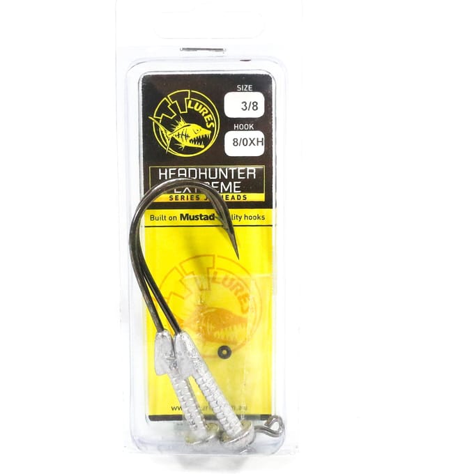 Tackle Tactics TT Kernkop Jig Head 3/8 oz 8/0XH 2/verpakking (0510) yellow