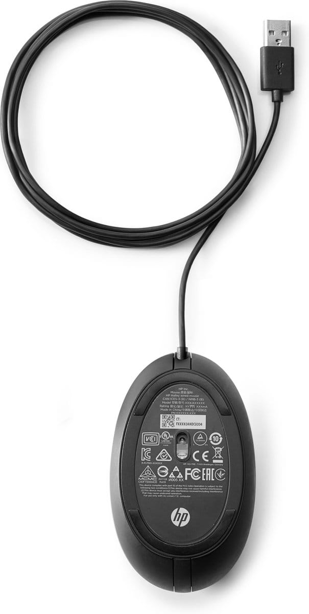 HP Wired Desktop 320M Mouse muis Ambidextrous USB Type-A Optisch