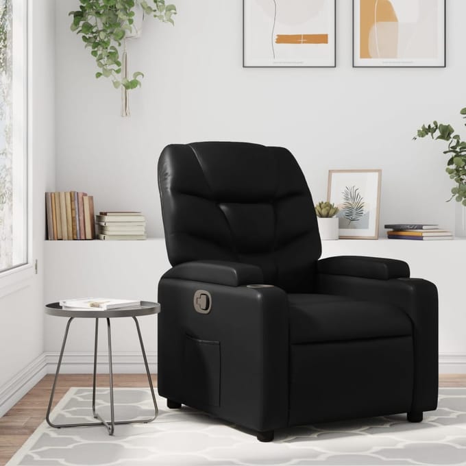 vidaXL - Relaxfauteuil - Zwart - Kunstleer