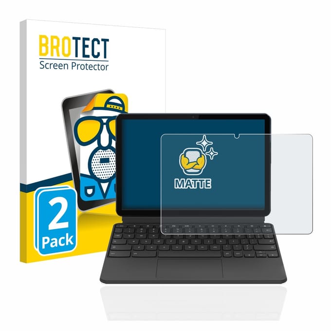 BROTECT - Screenprotector voor Lenovo IdeaPad Duet Chromebook 10.1" (Landschapsmodus) - Folie Beschermfolie matte 2 Stuks