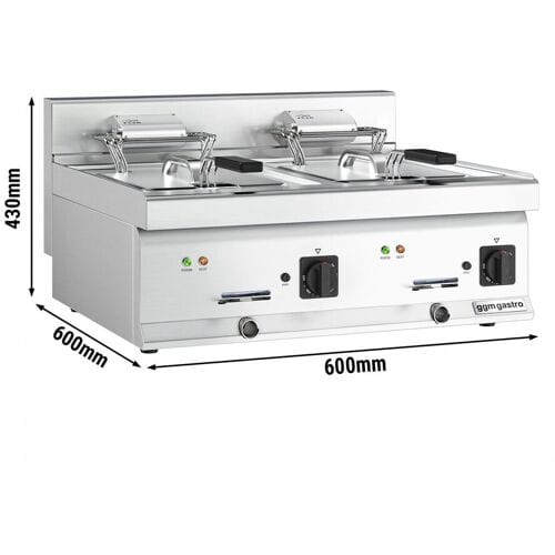 GGM Gastro Elektro Doppelfritteuse - 10+10 Liter - 18 kW
