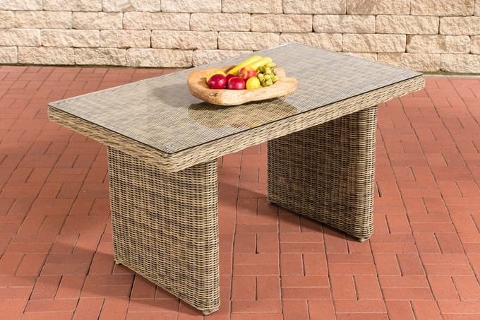CLP Rotan Eettafel La Gomera natura 140 cm