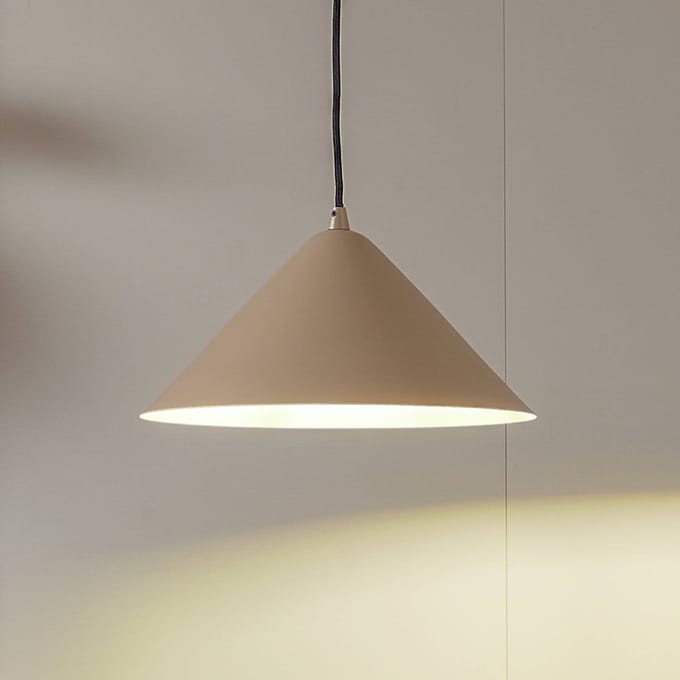 Lindby - hanglamp - 1licht - Metaal - H: 16 cm - E27 - beige