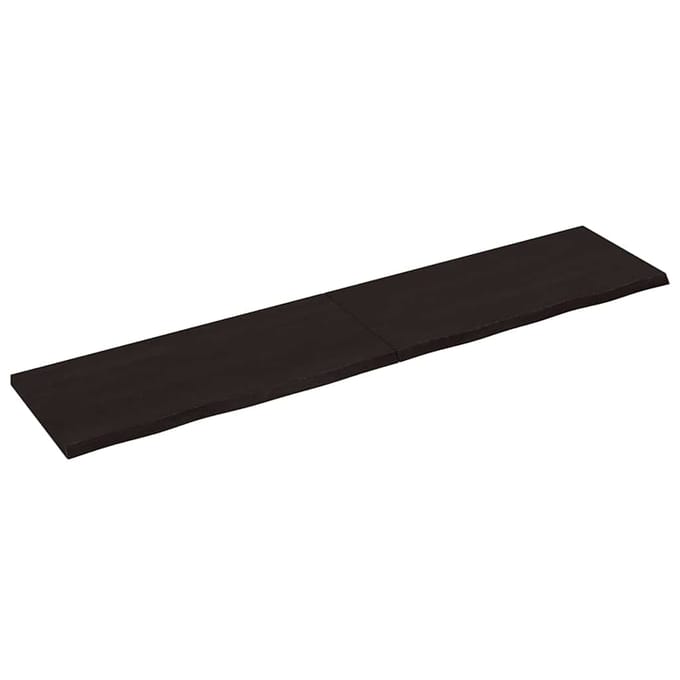 vidaXL - Wandschap - behandeld - massief - eikenhout - donkerbruin